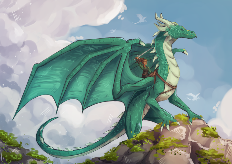 The dragon rider artwork